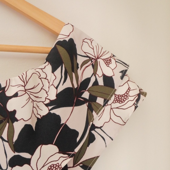 Banana Republic Floral Off-shoulder Dress (Size 6) - Picture 1 of 4